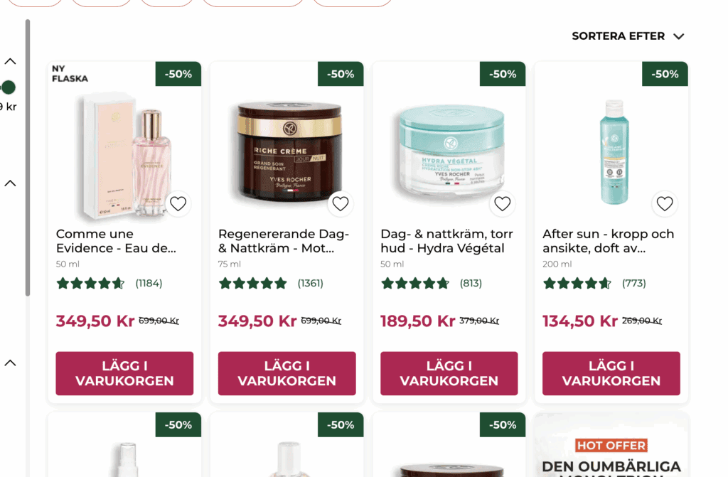 Yves Rocher rabatter